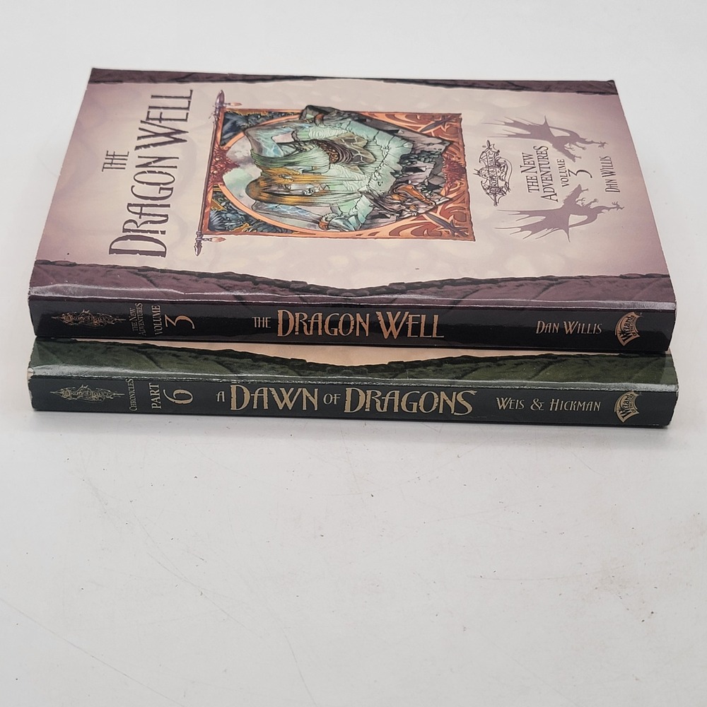 Dragonlance 2 Book Lot PB 1st Print 2004 Weis Hickman Dan Willis Young Adult